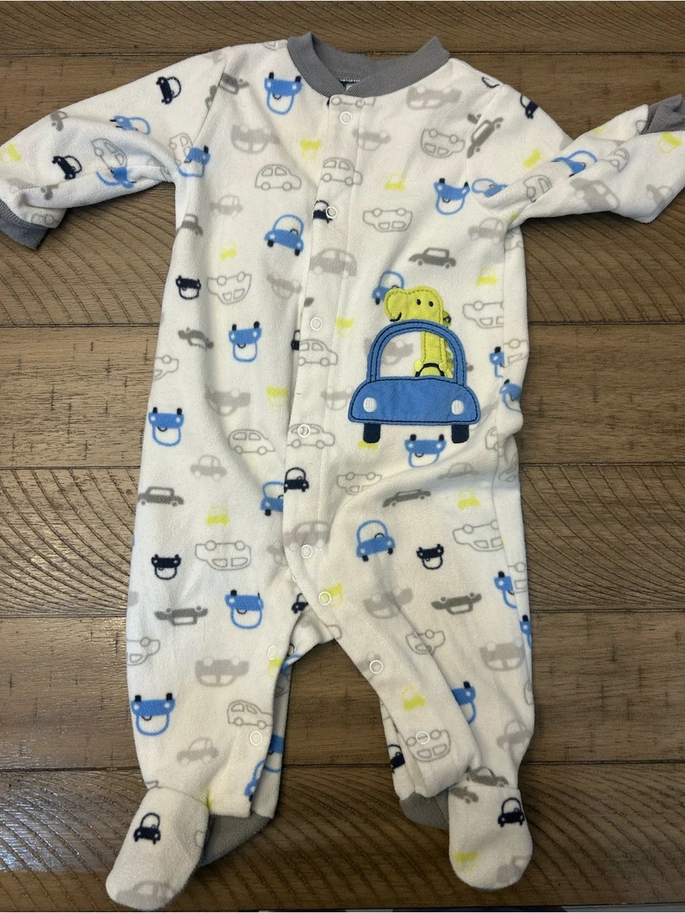6-9M and 9-12M Bundle of Baby Boy footed Sleepers